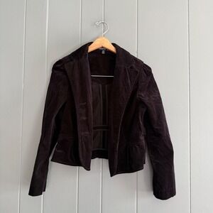 Rafaella Brown‎ Corduroy Blazer Women's 6P Fitted Jacket 2000s Y2K Academia